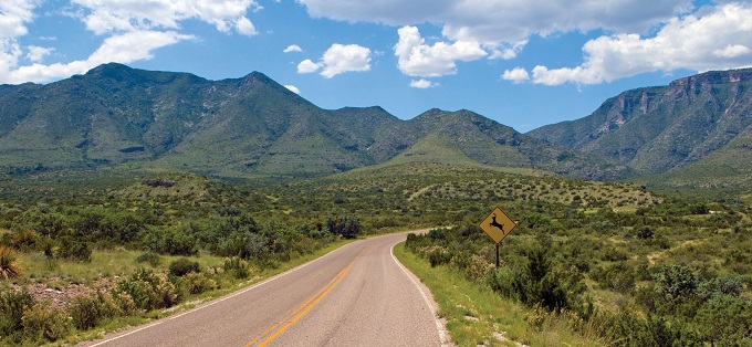 Road to green mountains