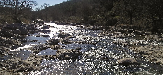 Stream flowing over rocks